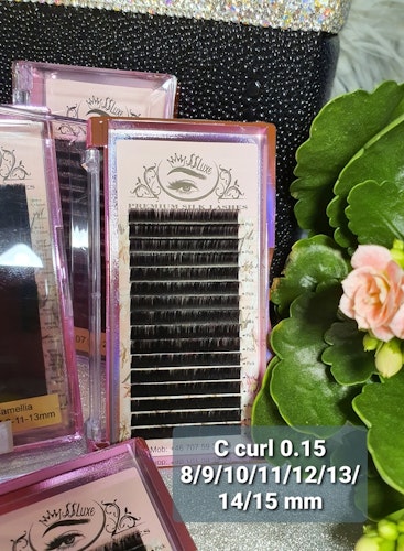 SS Luxe Fransar C böj 0.15 Premium silk lashes C Curl 0.15 8-15 mm