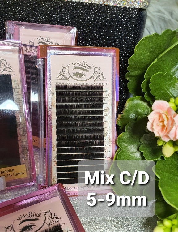 SS luxe fransar C/D böj Mix 5-9 mm