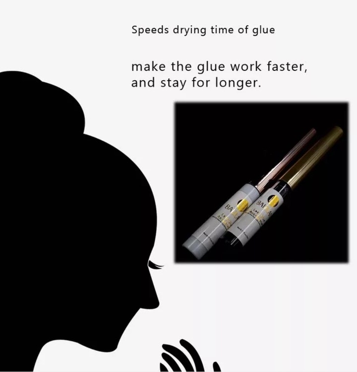 Lash glue accelerator