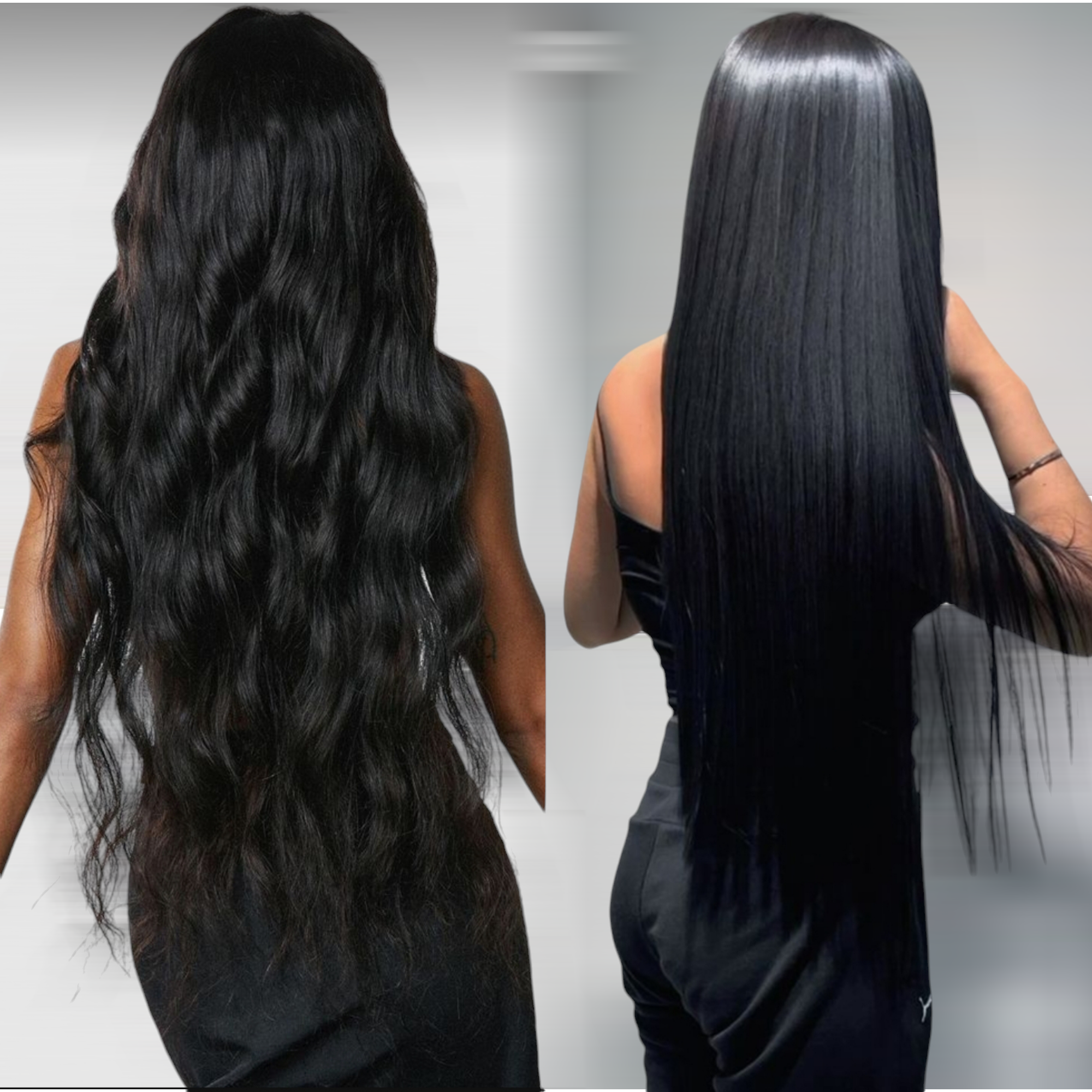Keratin /Nail hair extensions  Flat-Tip #1N (Pure Midnight Black)
