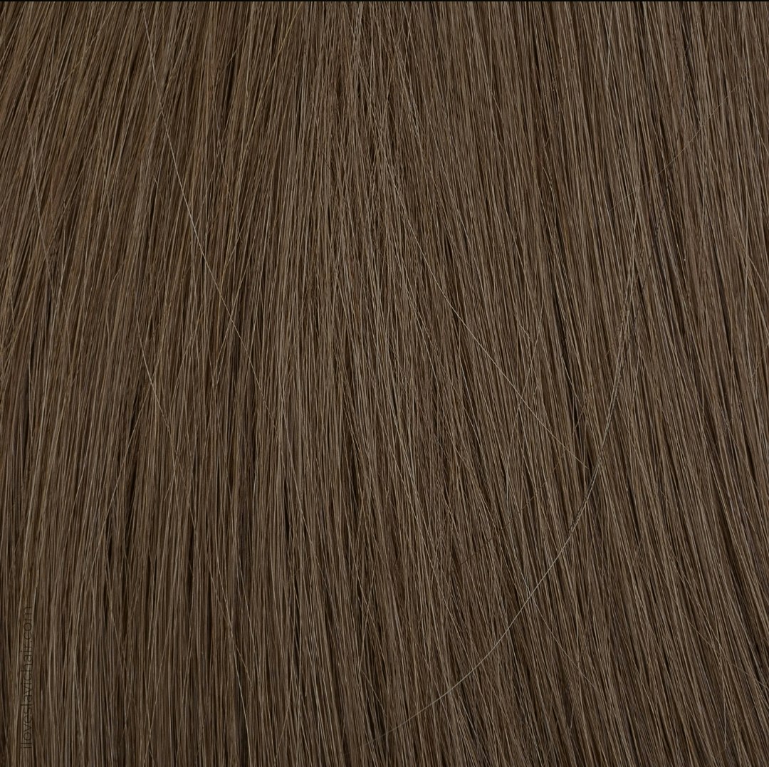 Keratin /Nail hair extensions  Flat-Tip # 8A ( Light Ash Brown)