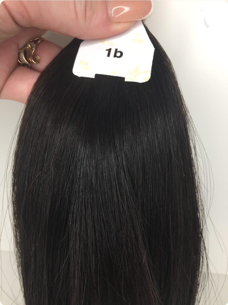 Keratin /Nail hair extensions  Flat-Tip #1B ( Midnight Brown)