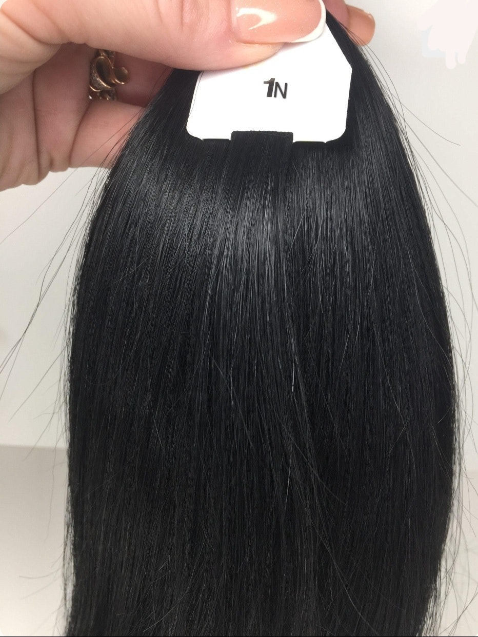 Keratin /Nail hair extensions  Flat-Tip #1N (Pure Midnight Black)