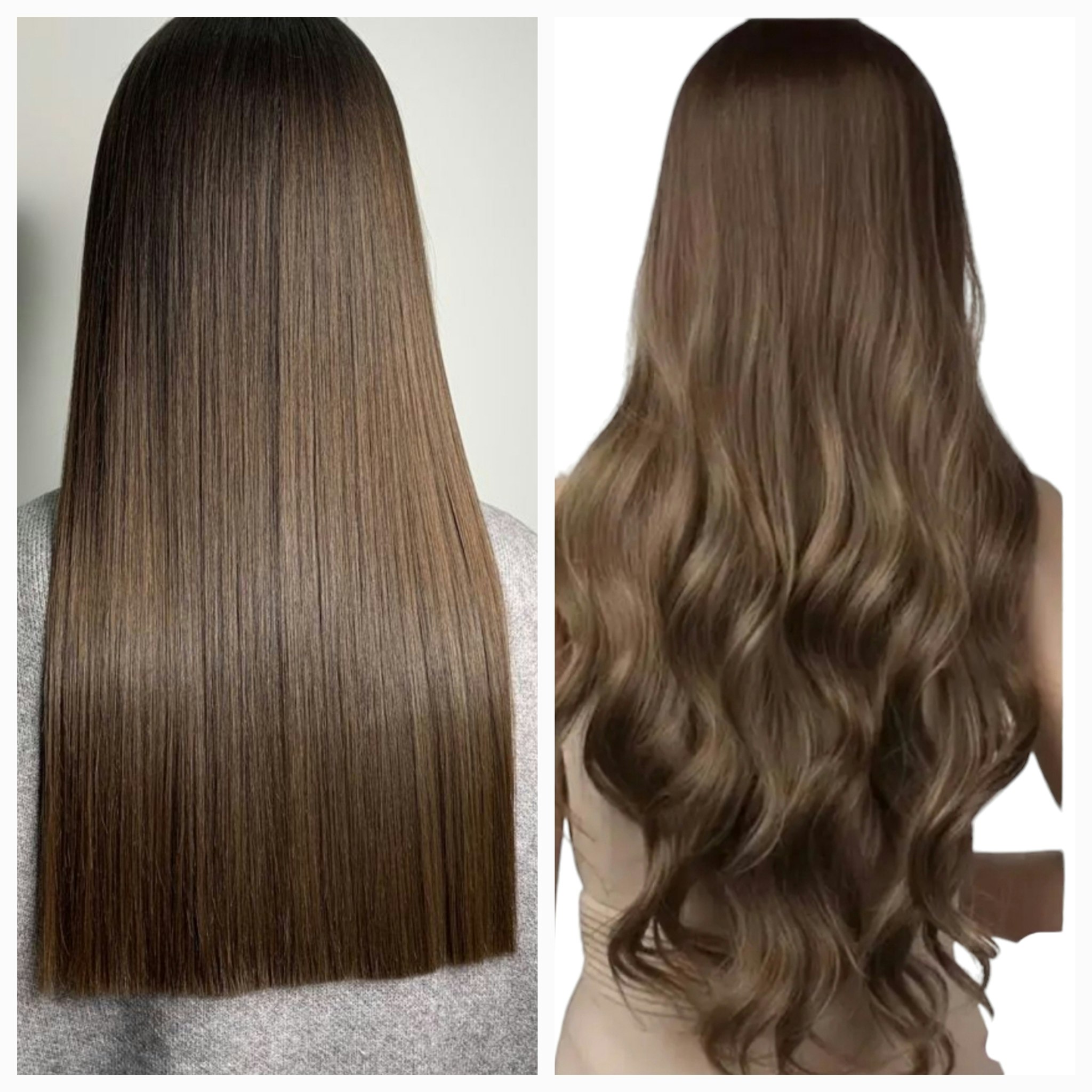 Keratin /Nail hair extensions  Flat-Tip # 6/1 ( Cold Lovely brown)
