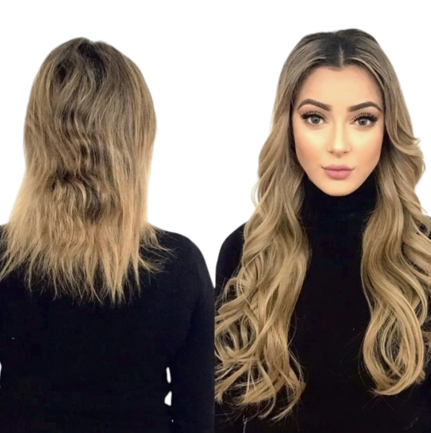 Keratin /Nail hair extensions  Flat-Tip # 8/1 ( Natural Brown)