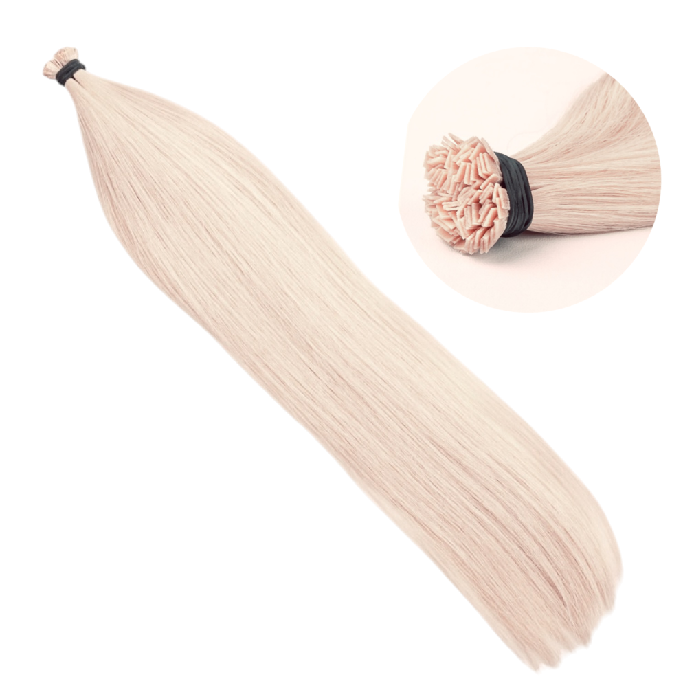 Keratin /Nail hair extensions  Flat-Tip # 12А ( Pour Blond)