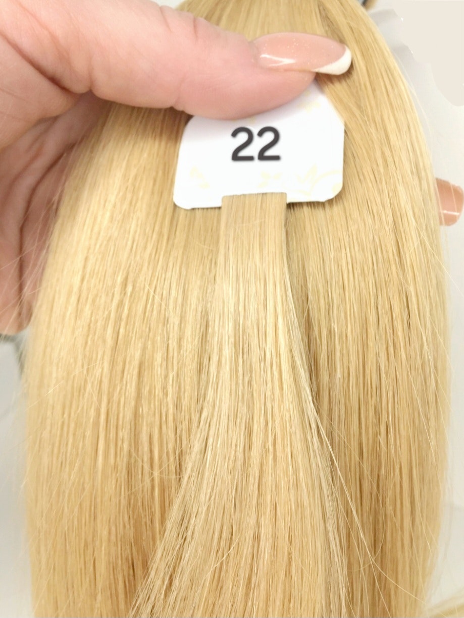Keratin /Nail hair extensions  Flat-Tip # 22 Bleach Blonde