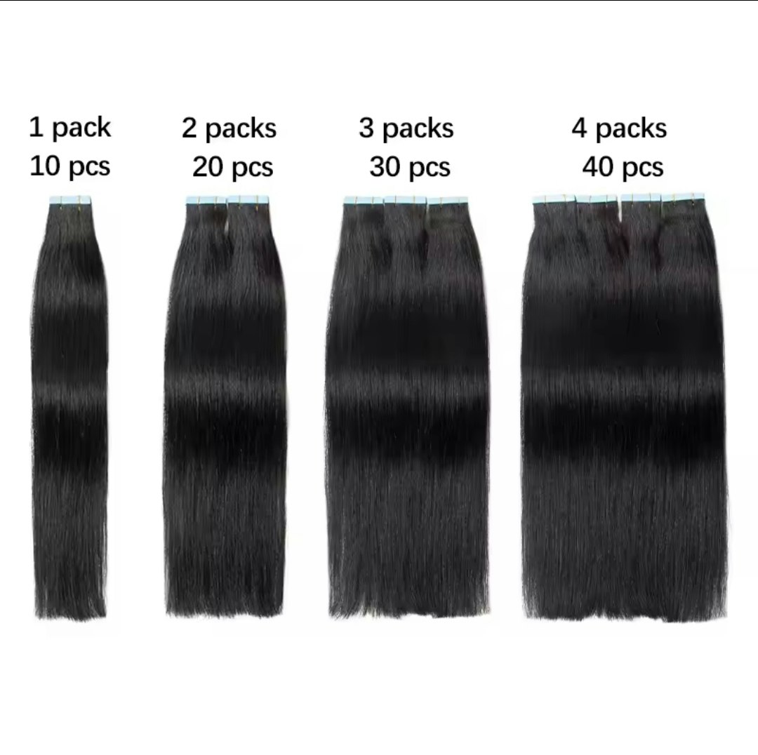 Tape Extensions #1N Pure Midnight Black