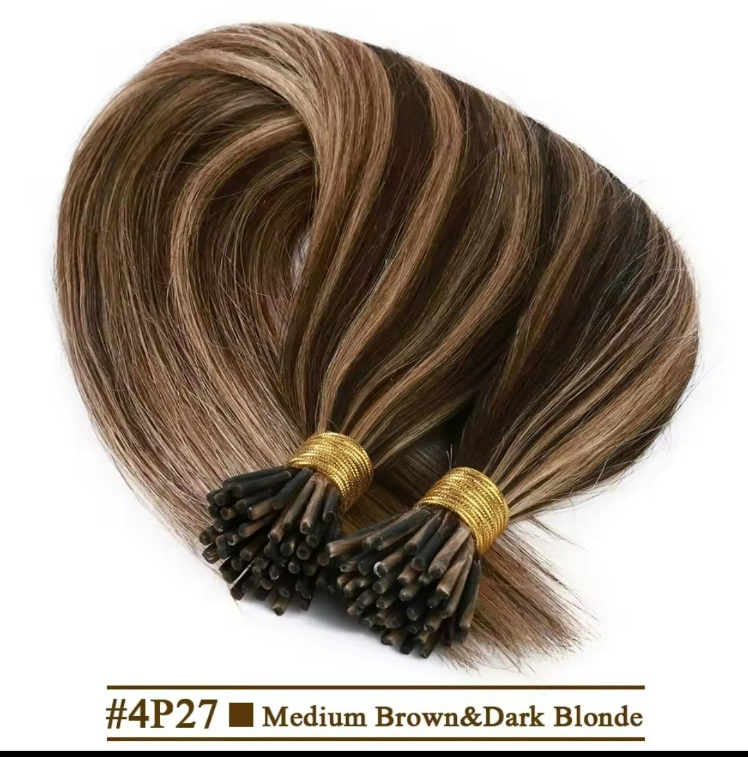 Microring extensions - #4P27 Medium Brown & Dark Blonde