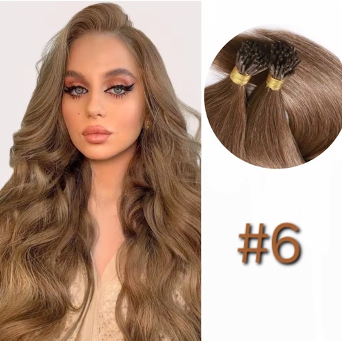 Microring extensions - # 6 Light Brown