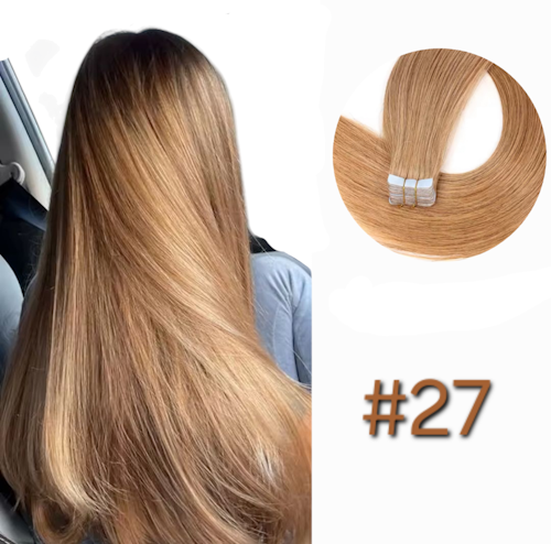 Tape Extensions - #27 Natural Red