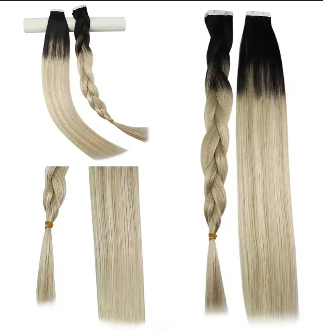 Tape Extensions -# 4/24 Blonde Ombre