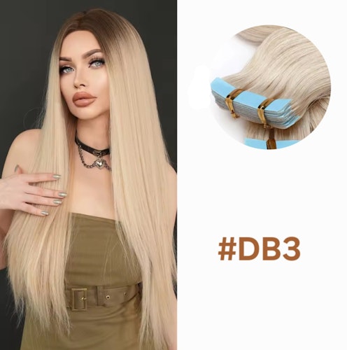 Tape Extensions - #DB3 Light Blonde