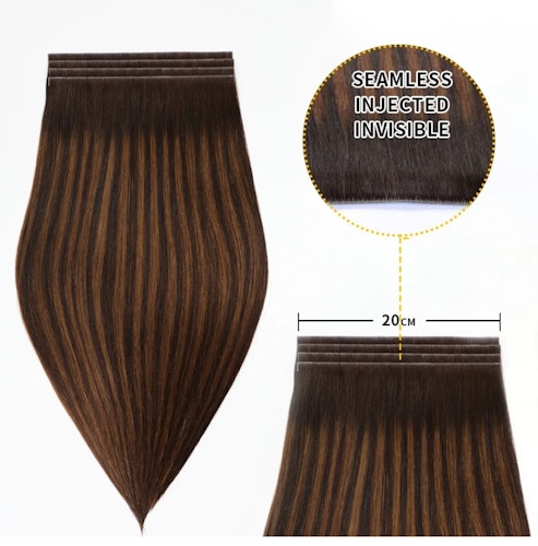 Long Seamless Invisible Tape In Hair Extension  - #T8/60