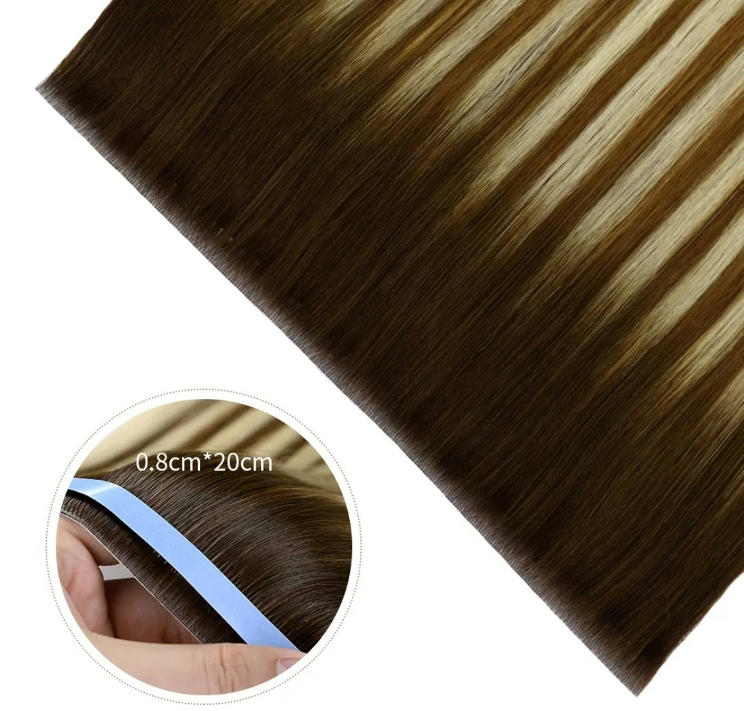Long Seamless Invisible Tape In Hair Extension - #P6/613/T4