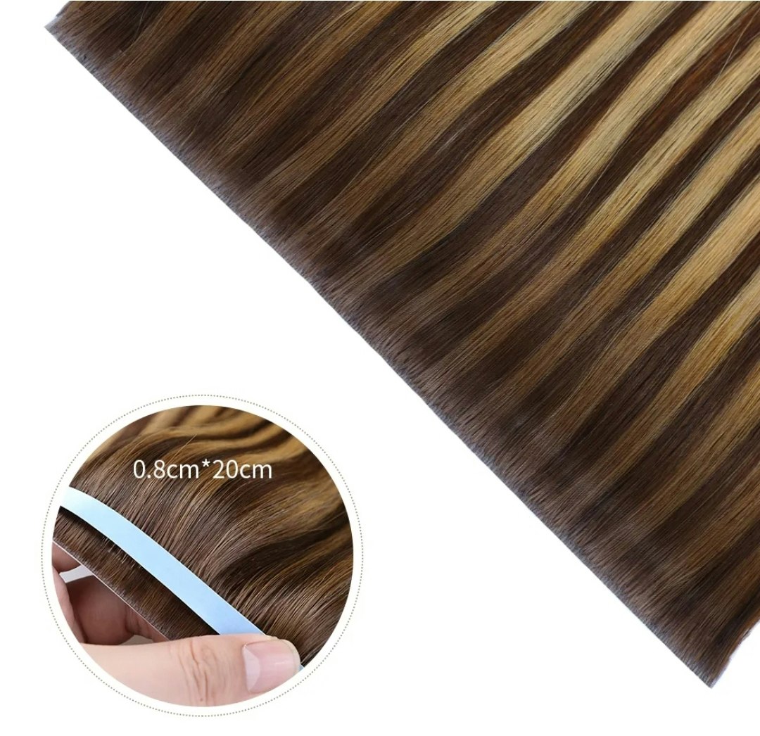 Long Seamless Invisible Tape In Hair Extension - #P4/27/T4