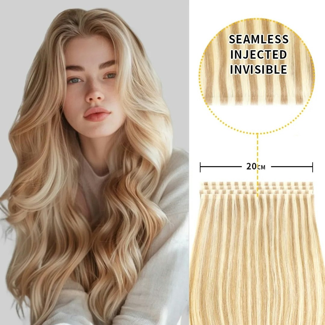 Long Seamless Invisible Tape In Hair Extension - #P18/613