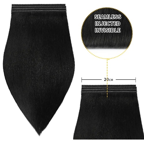 Long Seamless Invisible Tape In Hair Extension  - #1 Jet Black
