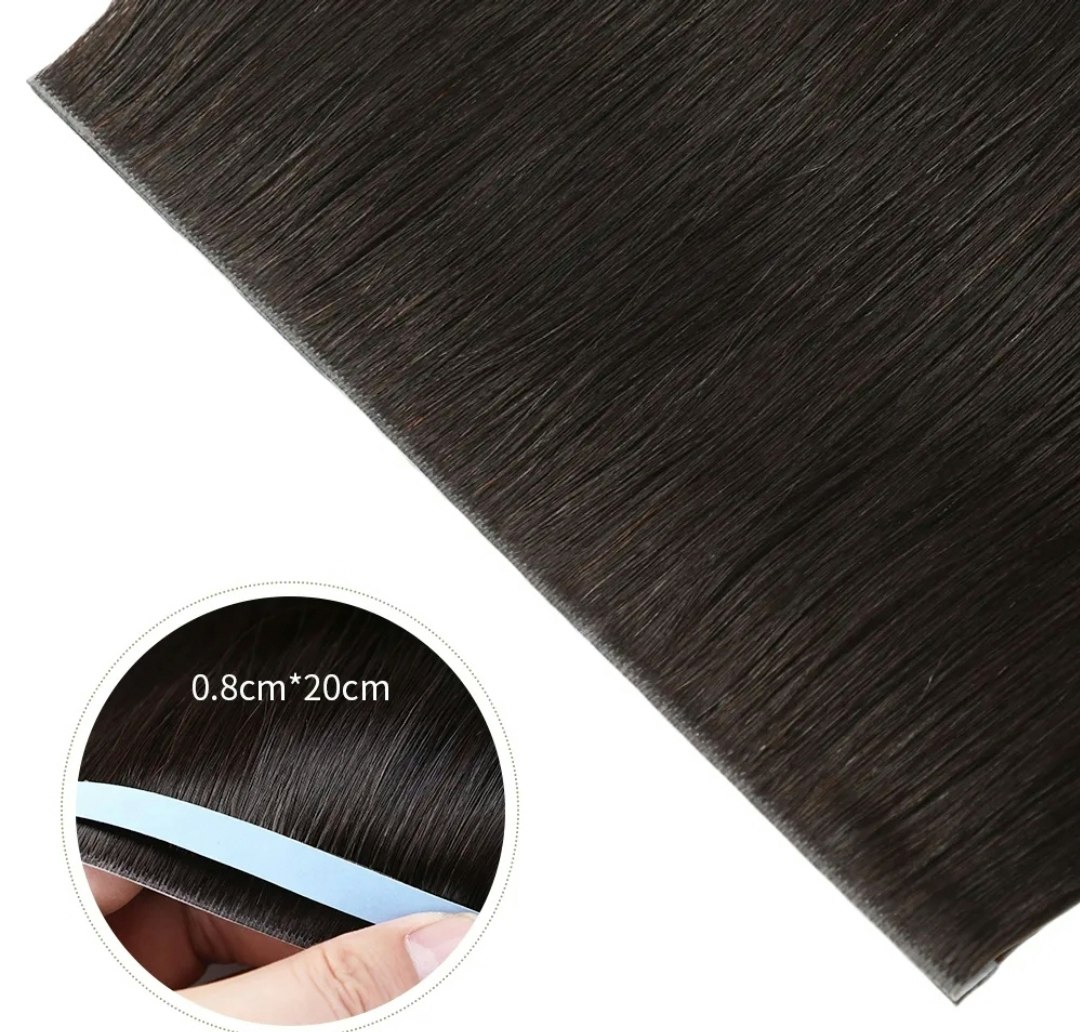 Long Seamless Invisible Tape In Hair Extension - #2B