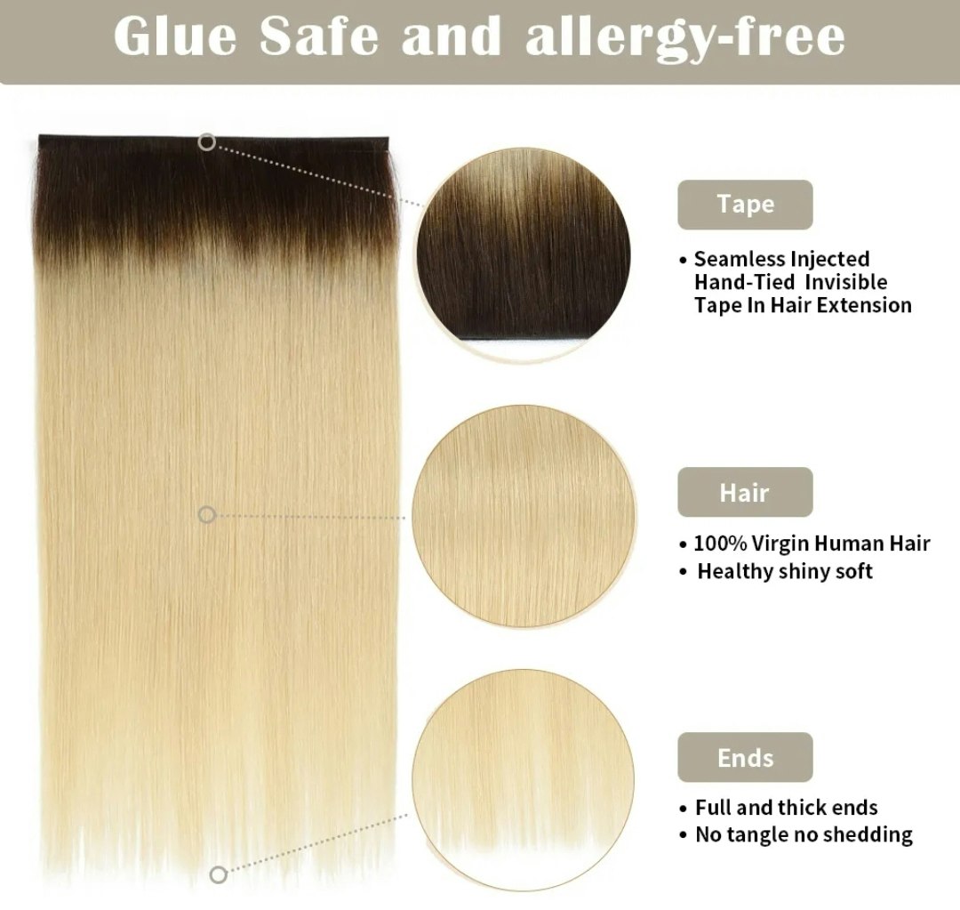 Long Seamless Invisible Tape In Hair Extension - #T2/60