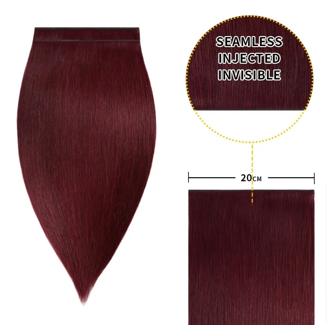 Long Seamless Invisible Tape In Hair Extension - #99J
