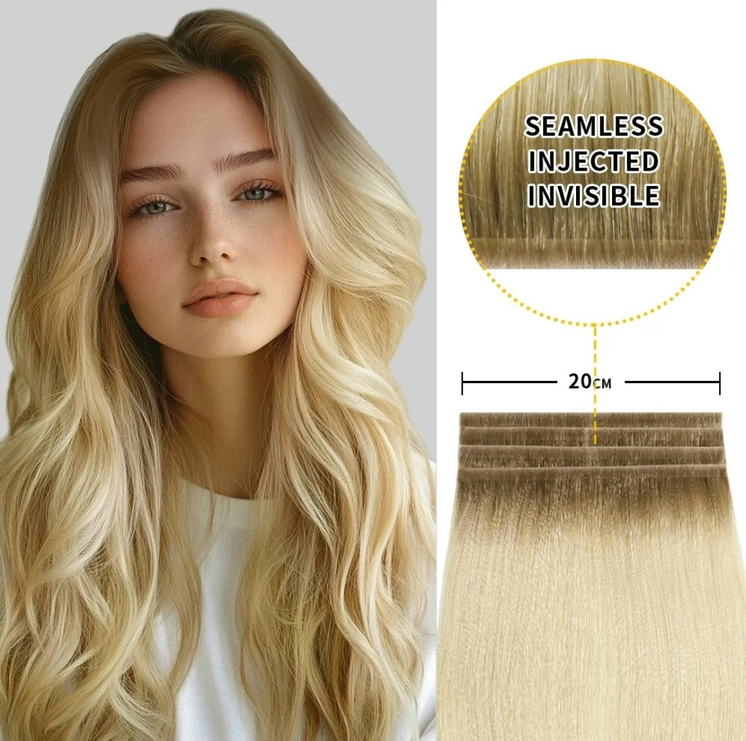 Long Seamless Invisible Tape In Hair Extension - #T8/60