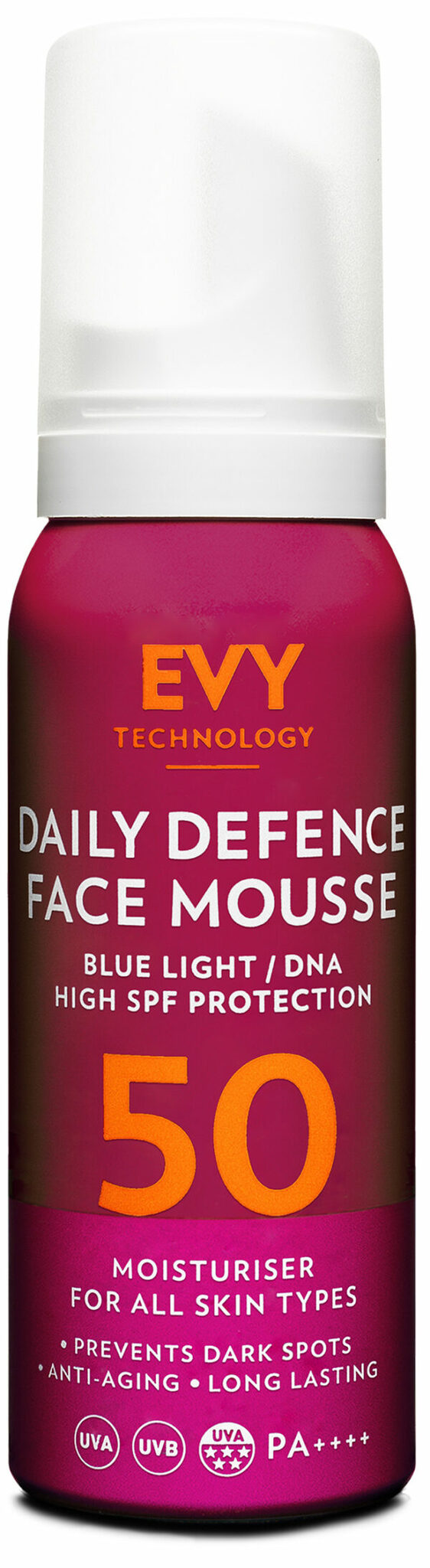 EVY Daily UV face Mousse spf50 Limited Edition, Cancer awareness