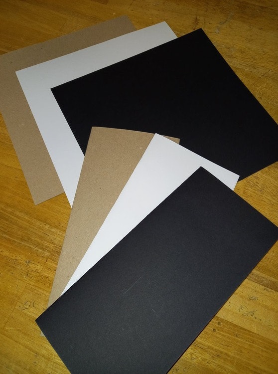 Slim line cardstock 20x21 cm Svart 10 st