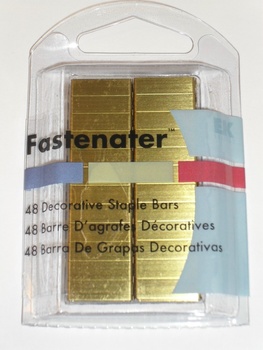 Fastenater Dec Staple Bars, Blank Brass 48st