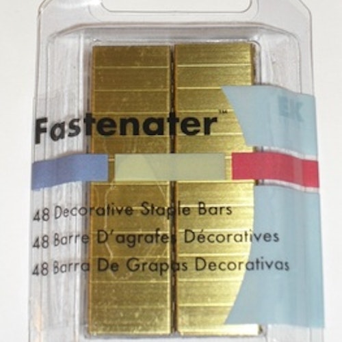 Fastenater Dec Staple Bars, Blank Brass 48st