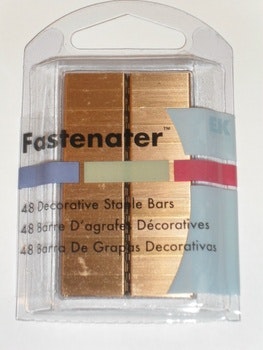 Fastenater Dec Staple Bars, Blank Copper 48st