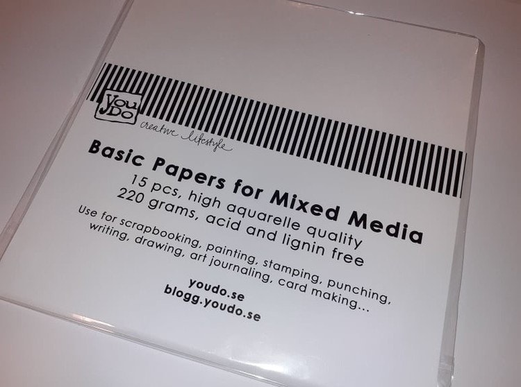 Basic papers for mixed media, 15 st, 220 gram