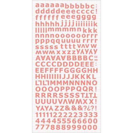 Kaisercraft Alphabet Stickers 6X12 Sheet - Coral