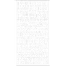Kaisercraft Alphabet Stickers 6X12 Sheet - White