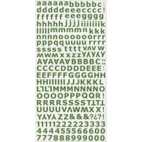 Kaisercraft Alphabet Stickers 6X12 Sheet - Green