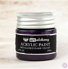 Prima Finnabair Art Alchemy Acrylic Paint 50ml - Metallique Dark Velvet