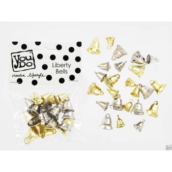 YouDo, Bells liberty gold silver mix 18pcs