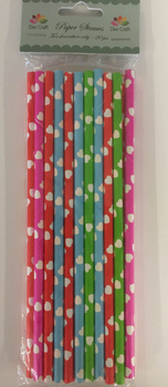 Dixi Craft Paper Straws 20 stk, hjärtan mixade färger