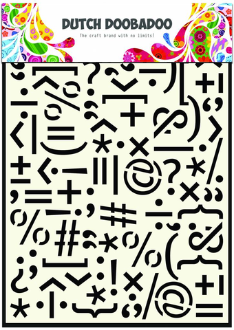 DDBD MASK STENCIL A5 “Punctuation Marks”