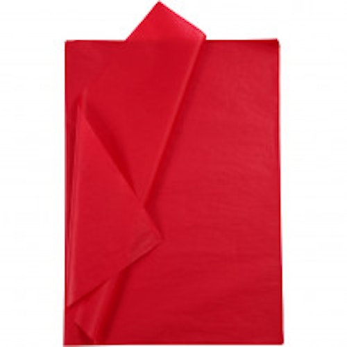 Silkespapper, 50x70, 25 ark, röd