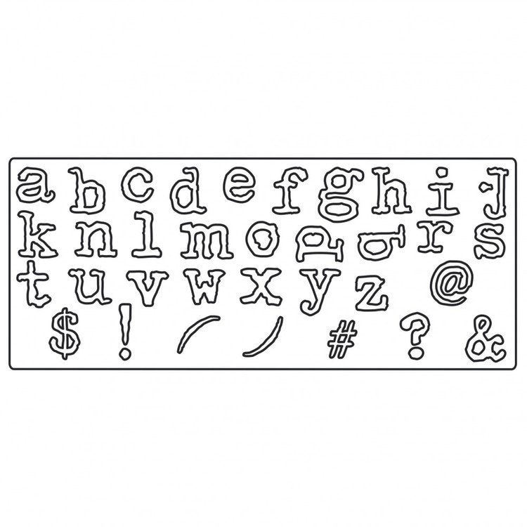 661176 Sizzix Bigz XL Alphabet Die - Typo Lower