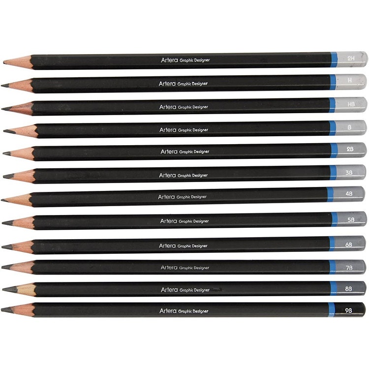 Artera 12 artist pencils, blyerts