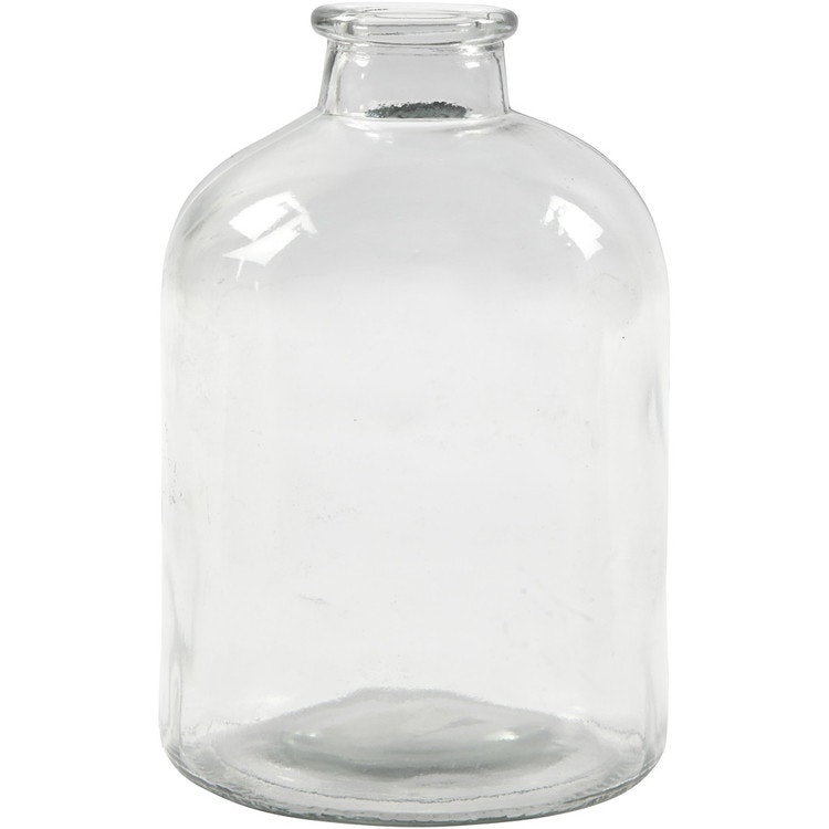 Apotekare flaska i glas höjd ca 16,5 cm