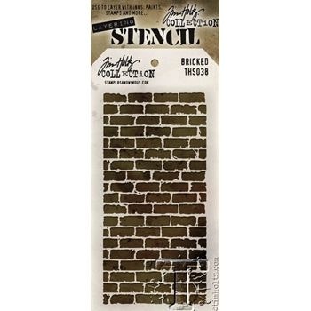 Tim Holtz Layered Stencil 4.125X8.5 - Bricked