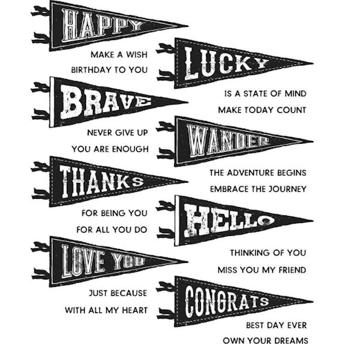 Stampers Anonymous Tim Holtz CMS330, Pennants