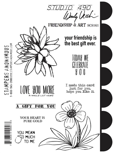 Stampers Anonymous, Wendy Vecchi Cling Stamps - Friendship & Art