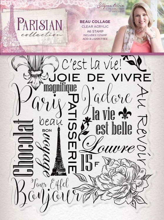 Crafter's companion clear stamp - Beau Collage