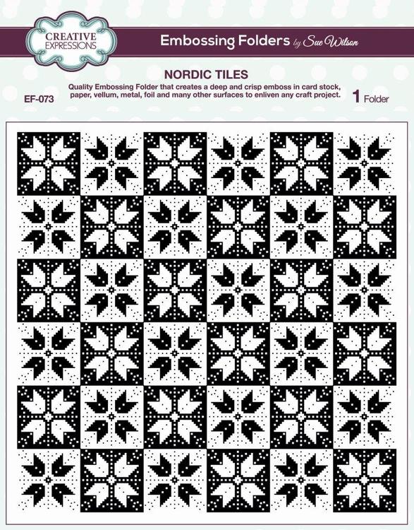 Creative Expressions Embossing Folder 8x8, EF-073, Nordic