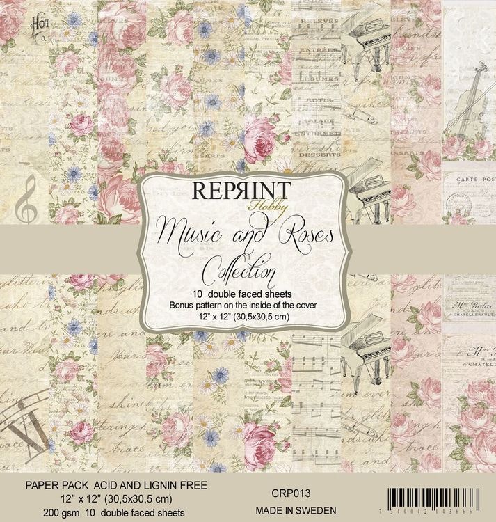 Reprint 12x12 - Roses & Music Collection Pack