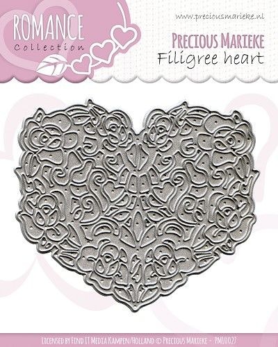 Precious Marieke Die - filligree heart PM10027